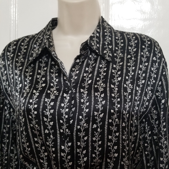 100% SILK Career Blouse Sz M/L - Picture 3 of 6